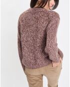 Pull en Laine & Alpaga mélangés marron