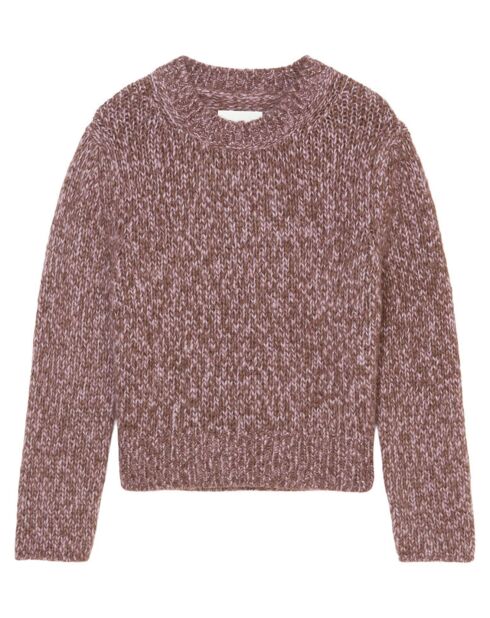 Pull en Laine & Alpaga mélangés marron