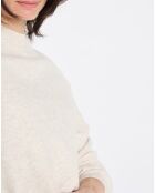 Pull en Laine mélangée manches raglans écru