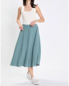 Jupe midi plissée vert moyen