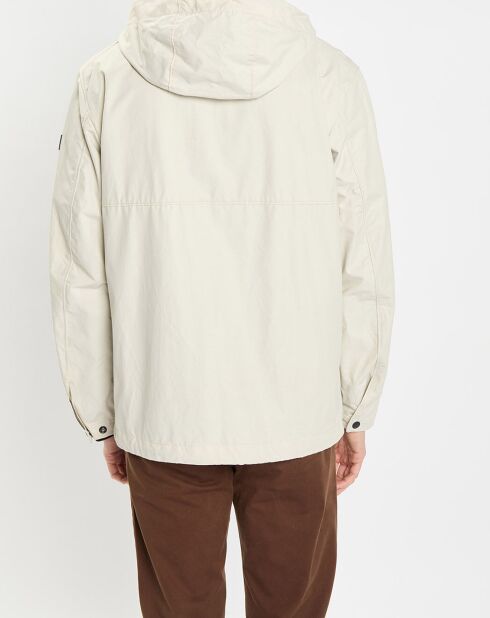 Parka Légère à Capuche Mesh écrue