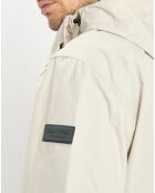 Parka Légère à Capuche Mesh écrue