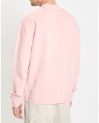 Sweat Col Rond Coton Organic rose clair