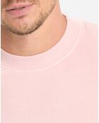 Sweat Col Rond Coton Organic rose clair