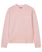 Sweat Col Rond Coton Organic rose clair