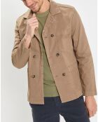Surchemise Croisée Coton Organic camel