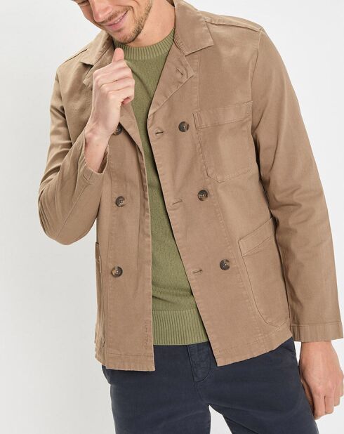 Surchemise Croisée Coton Organic camel