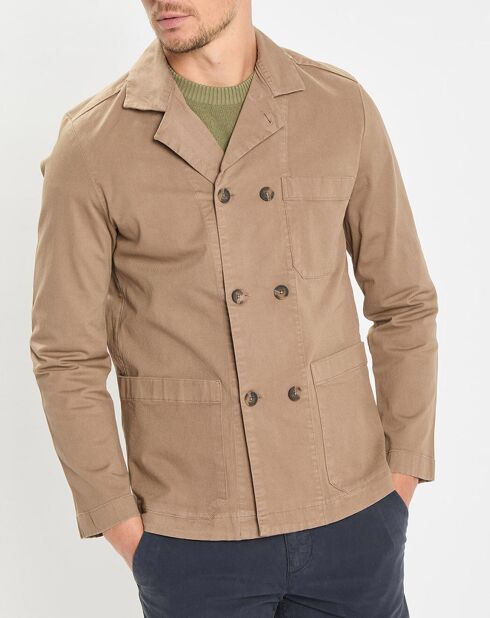 Surchemise Croisée Coton Organic camel