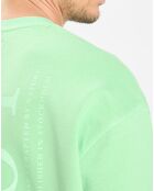 Sweat Col Rond Coudiere vert fluo