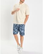 Eksjo blauwe korte broek van biologisch katoen