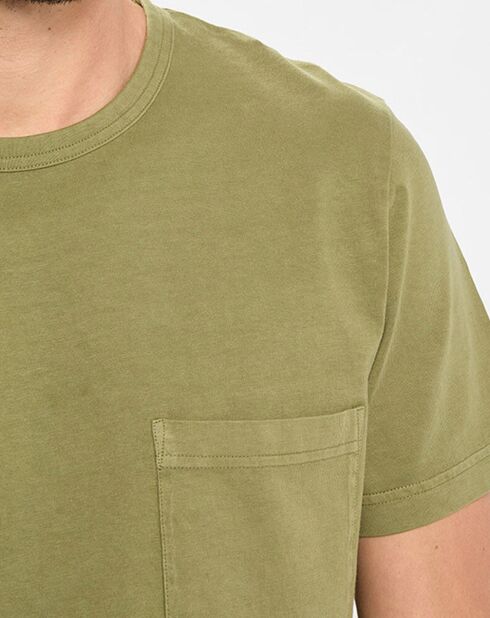 T-Shirt manches courtes Poche Relax Coton Organic kaki