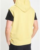 Sudadera sin mangas de algodón orgánico amarillo claro