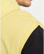 Sudadera sin mangas de algodón orgánico amarillo claro
