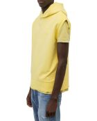 Sudadera sin mangas de algodón orgánico amarillo claro