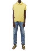 Sudadera sin mangas de algodón orgánico amarillo claro