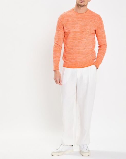 Pantalon 100% Lin Mossbo Pant Pinces blanc