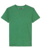 T-Shirt 100% Lin manches courtes Col Rond vert emeraude