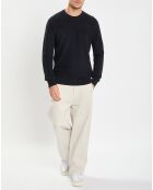 Pull en Coton & Lin bleu marine
