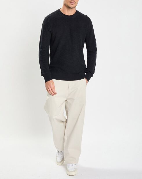 Pull en Coton & Lin bleu marine