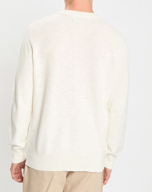 Pull en Coton & Lin écru