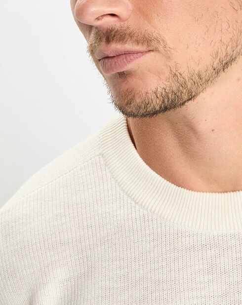 Pull en Coton & Lin écru