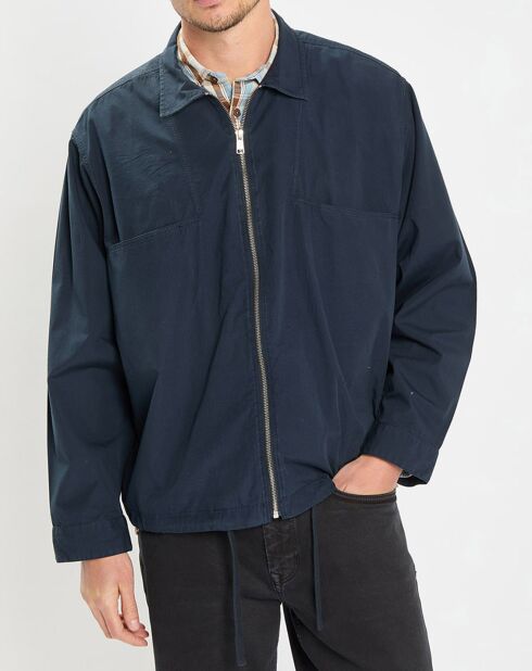 SurChemise Oversize Coton Organic bleu marine