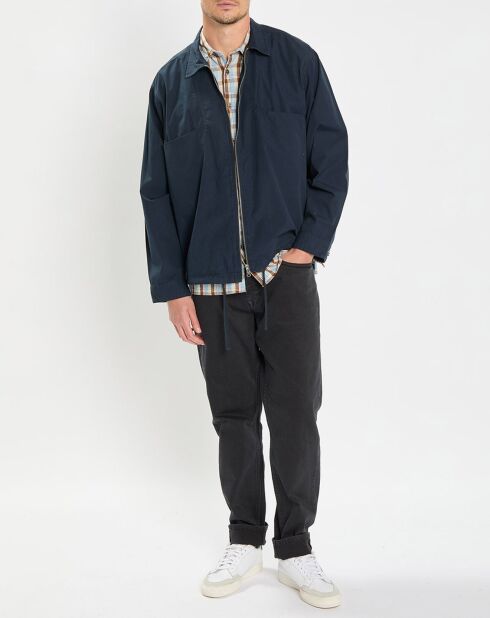 SurChemise Oversize Coton Organic bleu marine