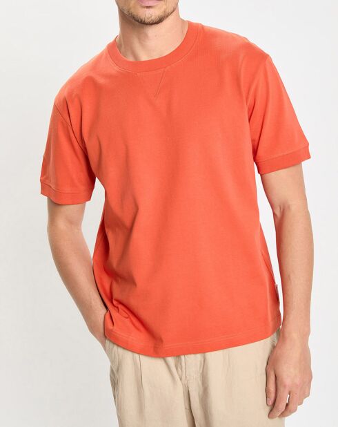 T-Shirt 100% Coton Bio col rond Modestie orange