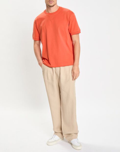 T-Shirt 100% Coton Bio col rond Modestie orange