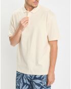 Polo beige de piqué relax