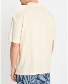 Polo beige de piqué relax