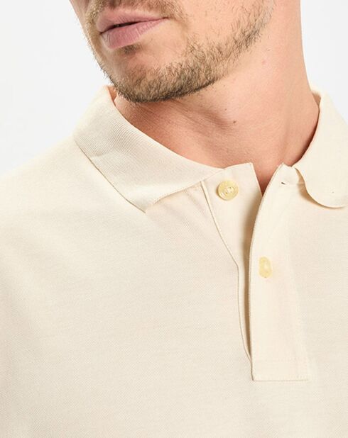 Polo beige de piqué relax