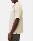 Polo beige de piqué relax