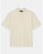 Polo beige de piqué relax