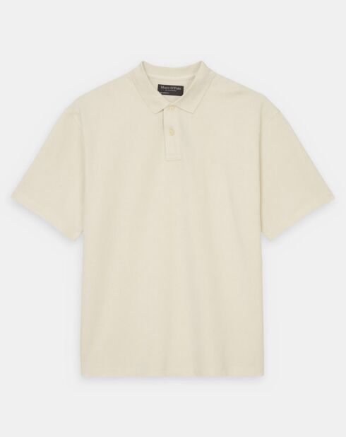 Polo beige de piqué relax