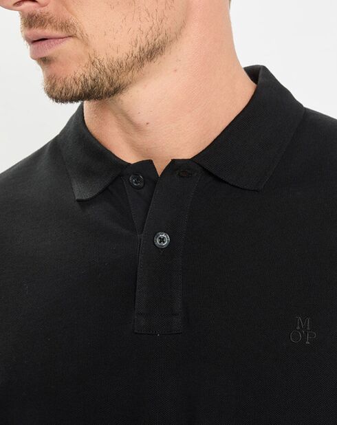 Polo piqué relax noir