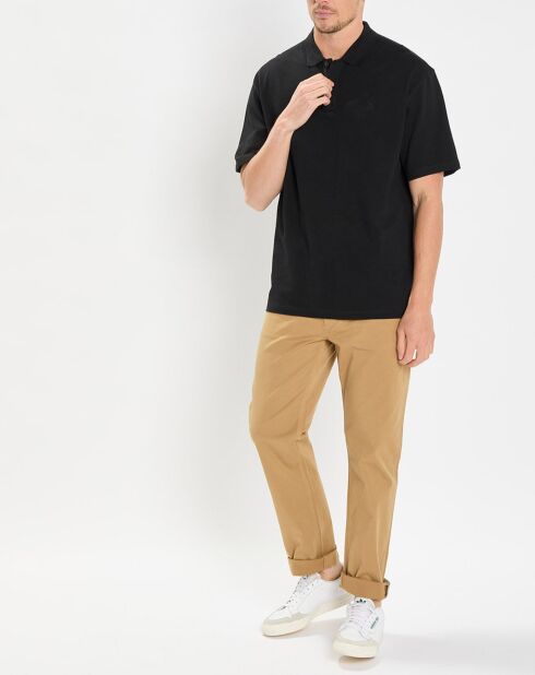 Polo piqué relax noir