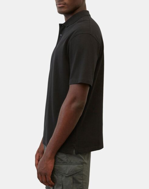 Polo piqué relax noir