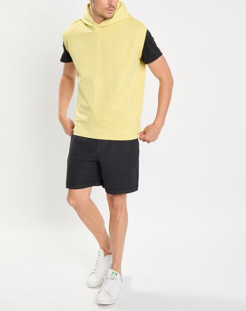 Short molletonné élastique noir