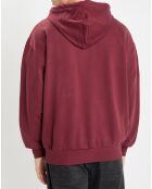 Sweat zippé à capuche 100% Coton Bio bordeaux