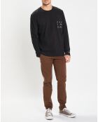 Pantalon Stig tapered marron