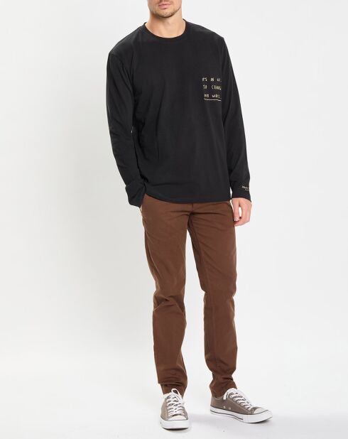 Pantalon Stig tapered marron