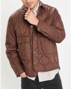 Veste Quilt double zip marron