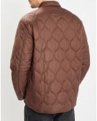 Veste Quilt double zip marron