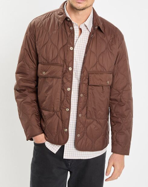 Veste Quilt double zip marron
