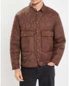 Veste Quilt double zip marron