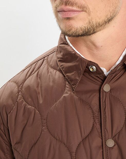 Veste Quilt double zip marron