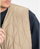 Doudoune sans manches légère beige