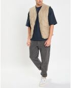 Doudoune sans manches légère beige