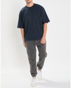 Jogging élastique délavé gris foncé